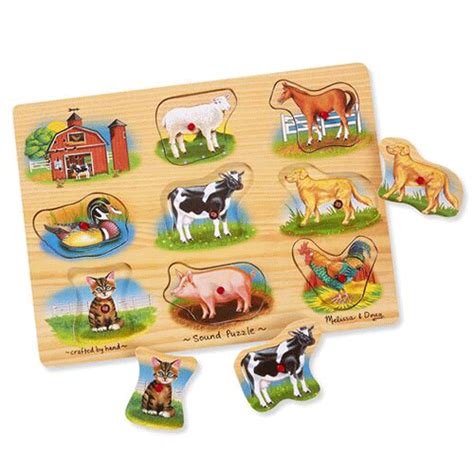 Melissa And Doug Farm Sound Puzzle Pitter Patter Toys