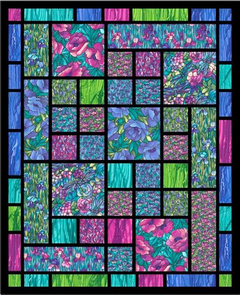 Free Pattern Day Stained Glass Quilts Stained Glass Quilt Quilt