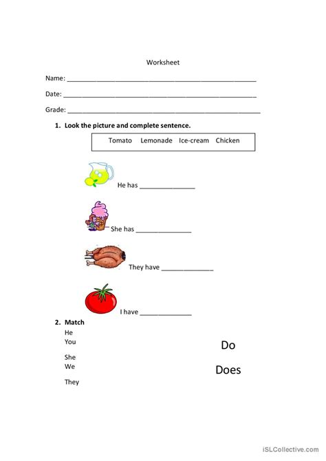 Do And Does English Esl Worksheets Pdf And Doc