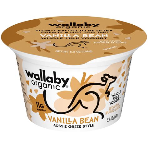 Wallaby Organic Whole Milk Vanilla Bean Greek Yogurt Oz Walmart Com Walmart Com