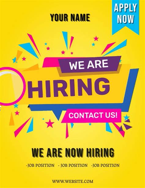 Copy Of We Are Hiring Flyer Template Postermywall