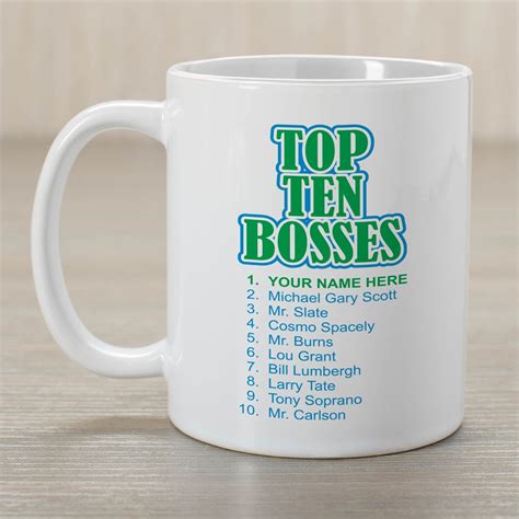 Personalized Top Ten Bosses Mug GiftsForYouNow