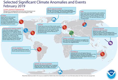 Global Climate Report February 2019 State Of The Climate National