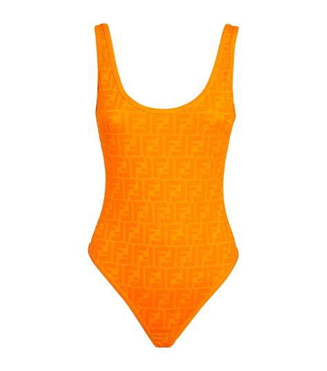 Fendi Orange Ff Swimsuit Harrods Uk