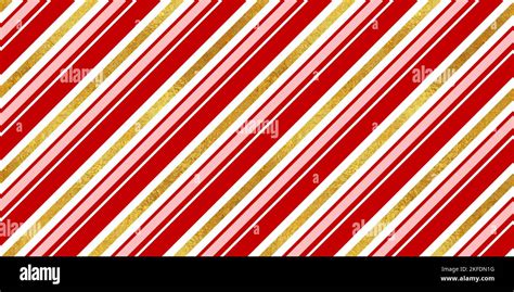 Christmas Seamless Pattern Of Red And White Diagonal Candy Cane Stripes