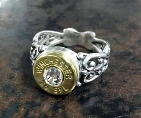 38 Special Sweetheart Antique Sterling Silver Bullet Ring Bullet Jewel