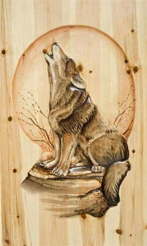 Rebirth Of The Wolves Wood Burning Wood Burning Crafts Wood Carving