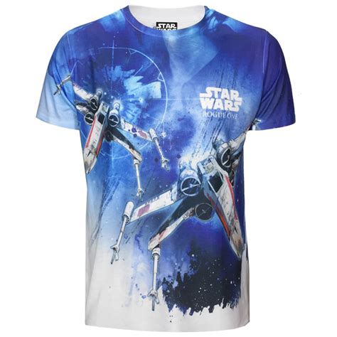 Star Wars Rogue One Mens X Wing Sublimation T Shirt White