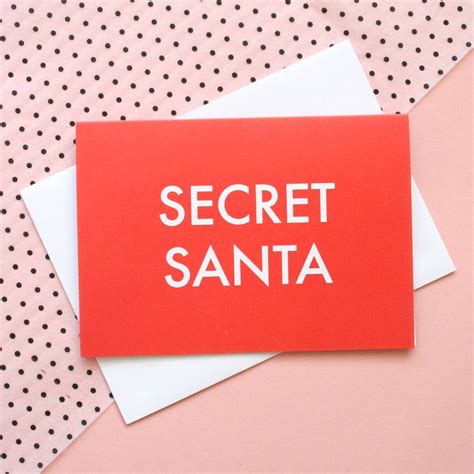 Secret Santa Christmas Card By Squid Ink Studio