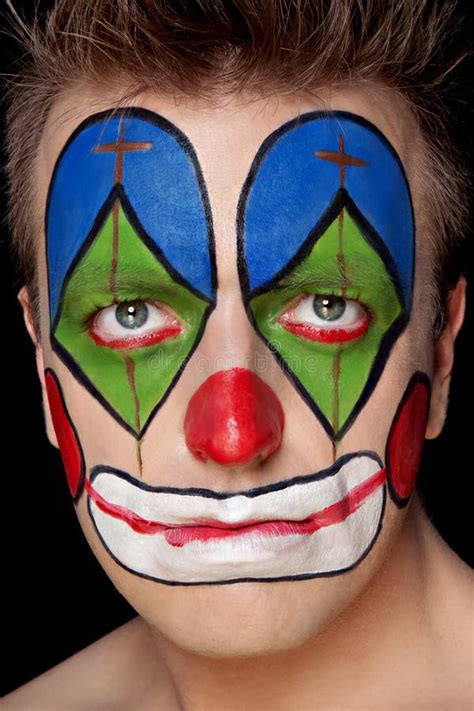 maquillage de clown d horreur image stock image du masque beauté 68610909