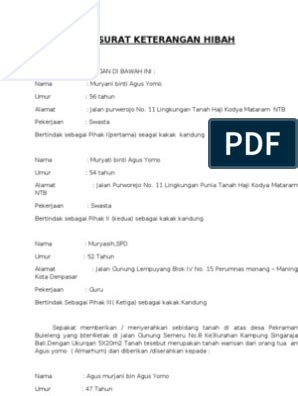 Surat hibah tanah dari orang tua kepada anak tetap harus digunakan walaupun merupakan anak berapa biaya bikin sertifikat tanah warisan investasi dan. Contoh Surat Warisan Tanah Dari Orang Tua Kepada Anak ...