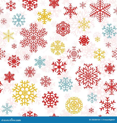 Christmas Seamless Pattern From Snowflakes Stock Images Image 35038154