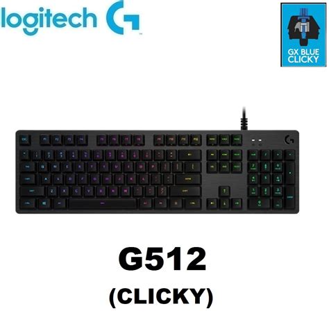 Logitech G512 Lightsync Rgb Mechanical Gaming Keyboard Gx Blue Clicky