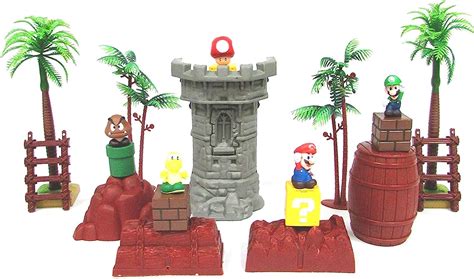 Super Mario Brothers Game Scene Playset Featuring Mario