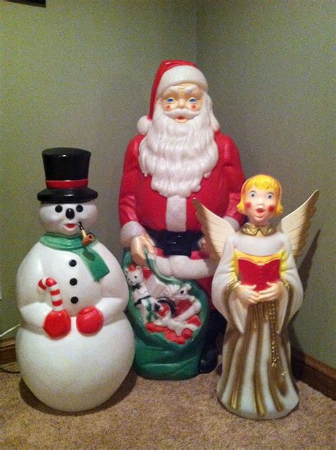 Maybe you would like to learn more about one of these? Vintage Outdoor Lighted Blow Molds of Santa,Snowman and a ...