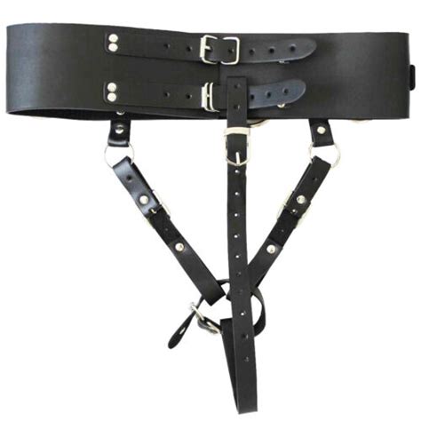 PU Leather Bondage Thong Strap Chastity Belt Device Panties SM Body