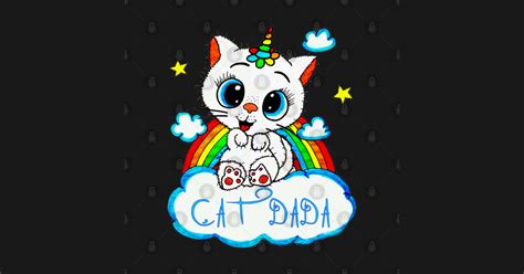 Cute Rainbow Cat Dada Cat Dada T Shirt Teepublic