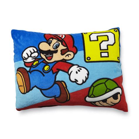 Nintendo Multicolor Super Mario Boys Bed Pillow