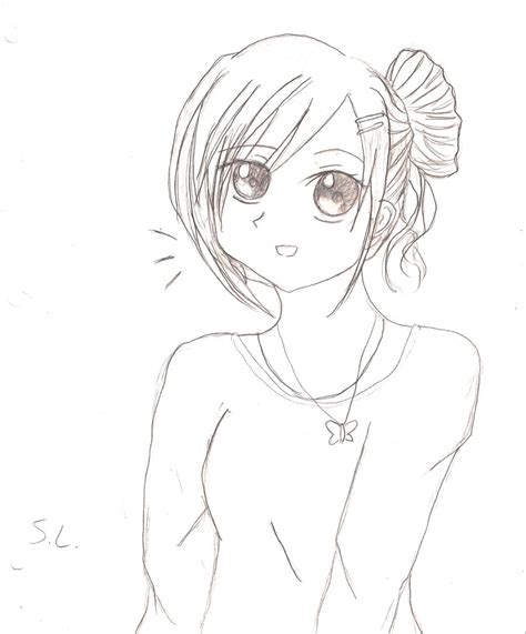 Bun Bun Hairstyle Anime Girl By Kuroprincesss12 On Deviantart