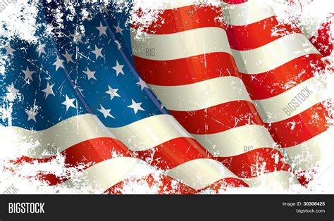American Flag Grunge Vector And Photo Free Trial Bigstock