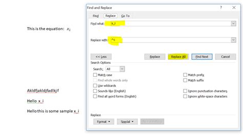 Find And Replace Text By Equation In Word 2019 Super User