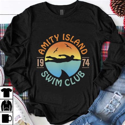 Funny Amity Island Swim Club 1974 Shirt Hoodie Sweater Longsleeve T