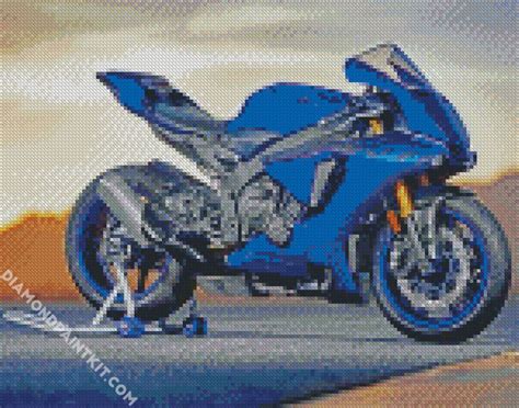Blue Motorcycle 5d Diamond Painting