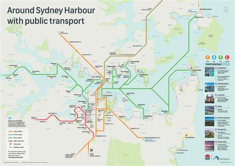 Map Of Sydney Transport Transport Zones And Public Transport Of Sydney