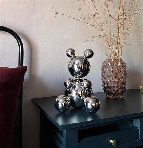 Irena Tone Middle Stainless Steel Bear Edward Sculpture