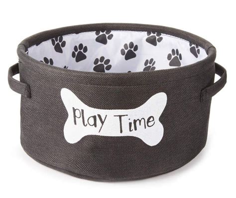 Play Time Black And White Pet Toy Storage Bin Pet Toys Dog Toy