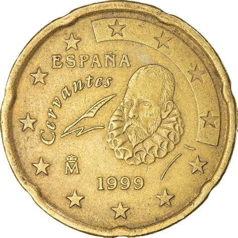 Coin Spain 20 Euro Cent 1999 European Coins