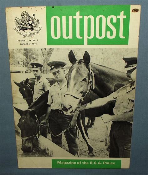 1971 Rhodesia Bsap British South Africa Police Outpost Magazine