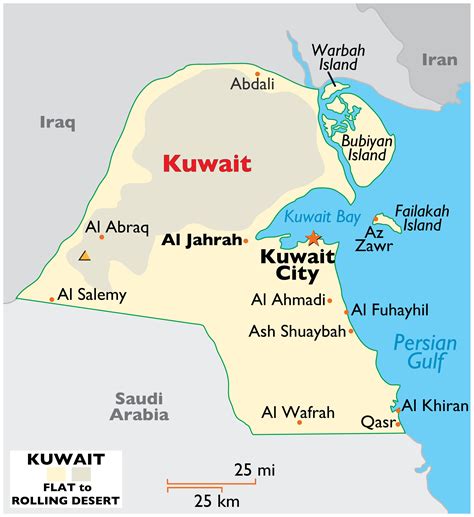 Kuwait Map Geography Of Kuwait Map Of Kuwait