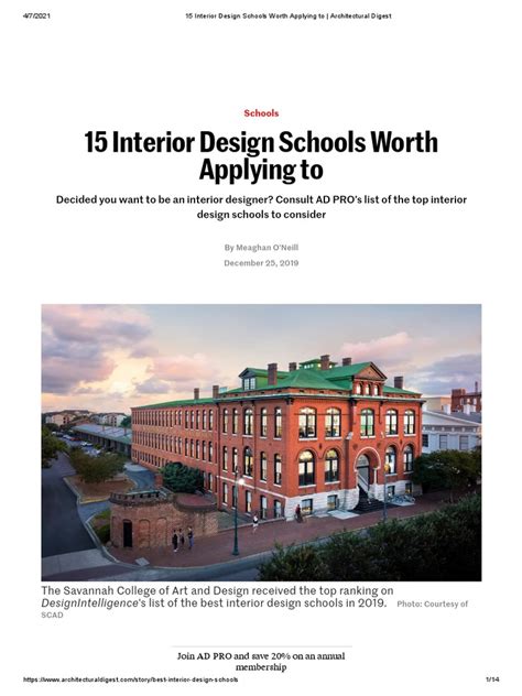 15 Interior Design Schools Worth Applying To Architectural Digest