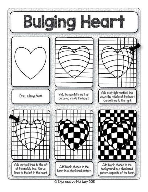 Make This Op Art Heart With Step By Step Instructions Sent Some Heart