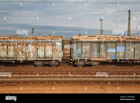 Freight Train Wagons Stock Photo Alamy