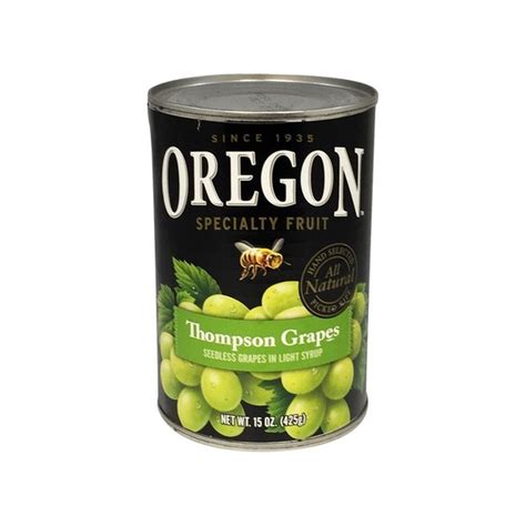 Oregon Fruit Products Thompson Seedless In Light Syrup Grapes 15 Oz