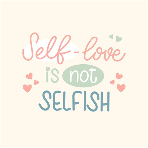 Self Love Is Not Selfish Trendy Handwritten Lettering 24603828 Vector