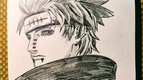 How To Draw PAIN From Akatsuki Step By Step Pencil Drawing Naruto 4K