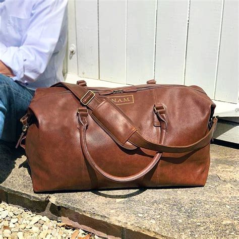 A Personalised Vintage Nuhide Holdall Perfect For Weekends Away