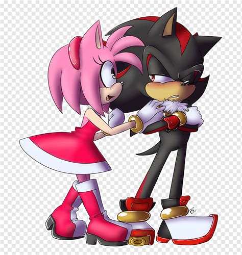 Amy Rose Shadow The Hedgehog Sonic The Hedgehog Fan Art Abrazo Familiar Amor Sonic El Erizo