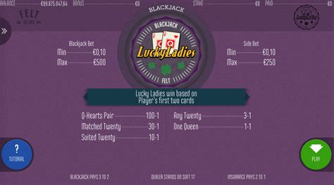 Blackjack Lucky Ladies Felt Gaming