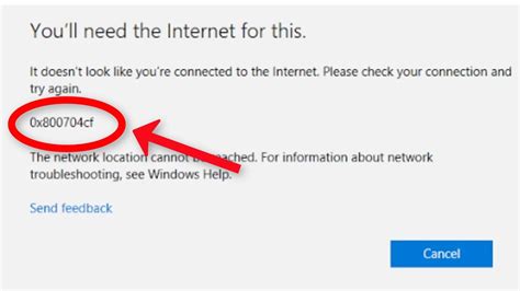 how to fix windows 10 network connection error error code 0x800704cf internet connection