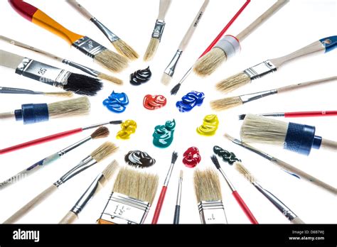 Colors Paintbrushes Painting Stock Photo Alamy