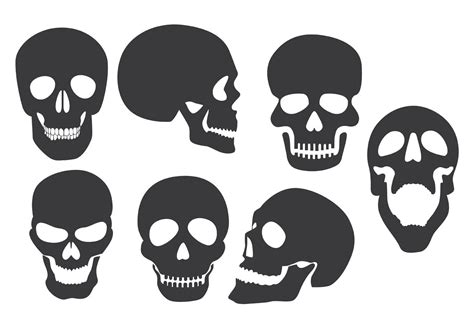 Simple Silhouette Skull Vectors That You Can Use In Tons Of Projects