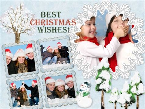 christmas collage card add  templates