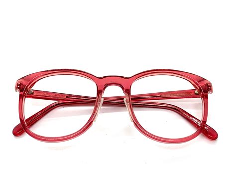 80s round red eyeglass frames womens p3 perfectly round etsy