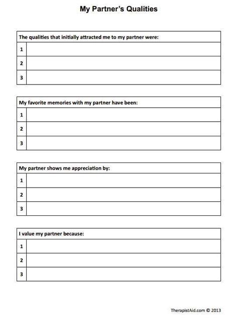 Free Marriage Counseling Worksheets Along With This Worksheet Is