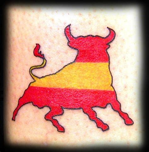Many spanish tattoos consist of meaningful iconography. spain spanish bull tattoo design by Jenny Forth | Monkey ...