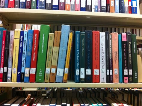 Filelanguage And Rhetorics Books On Library Shelf
